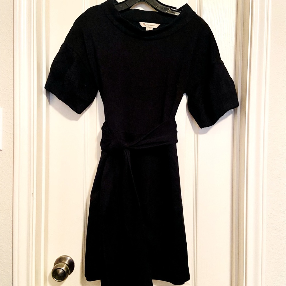 BCBGeneration Boat Neck Puff Sleeve Dress